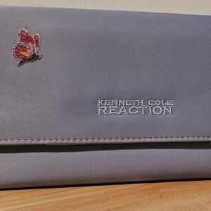 Women's Kenneth Cole Reaction Tri-Fold Wallet Purplish Gray Butterfly
